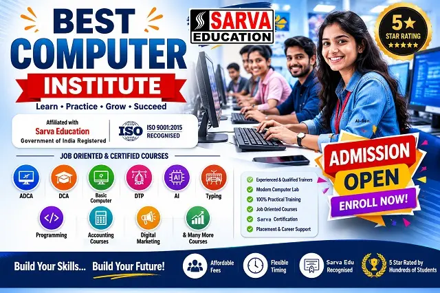 GIT Computer Institute Govindpur is the best computer training institute and No.1 and top IT Course center recognised by Sarva Education- govt certified.
